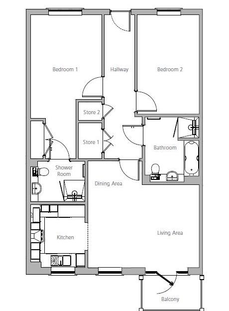 2 Bedrooms Flat for sale in Apartment 32 Brook House, Debden Grange, Saffron Walden, Essex CB10