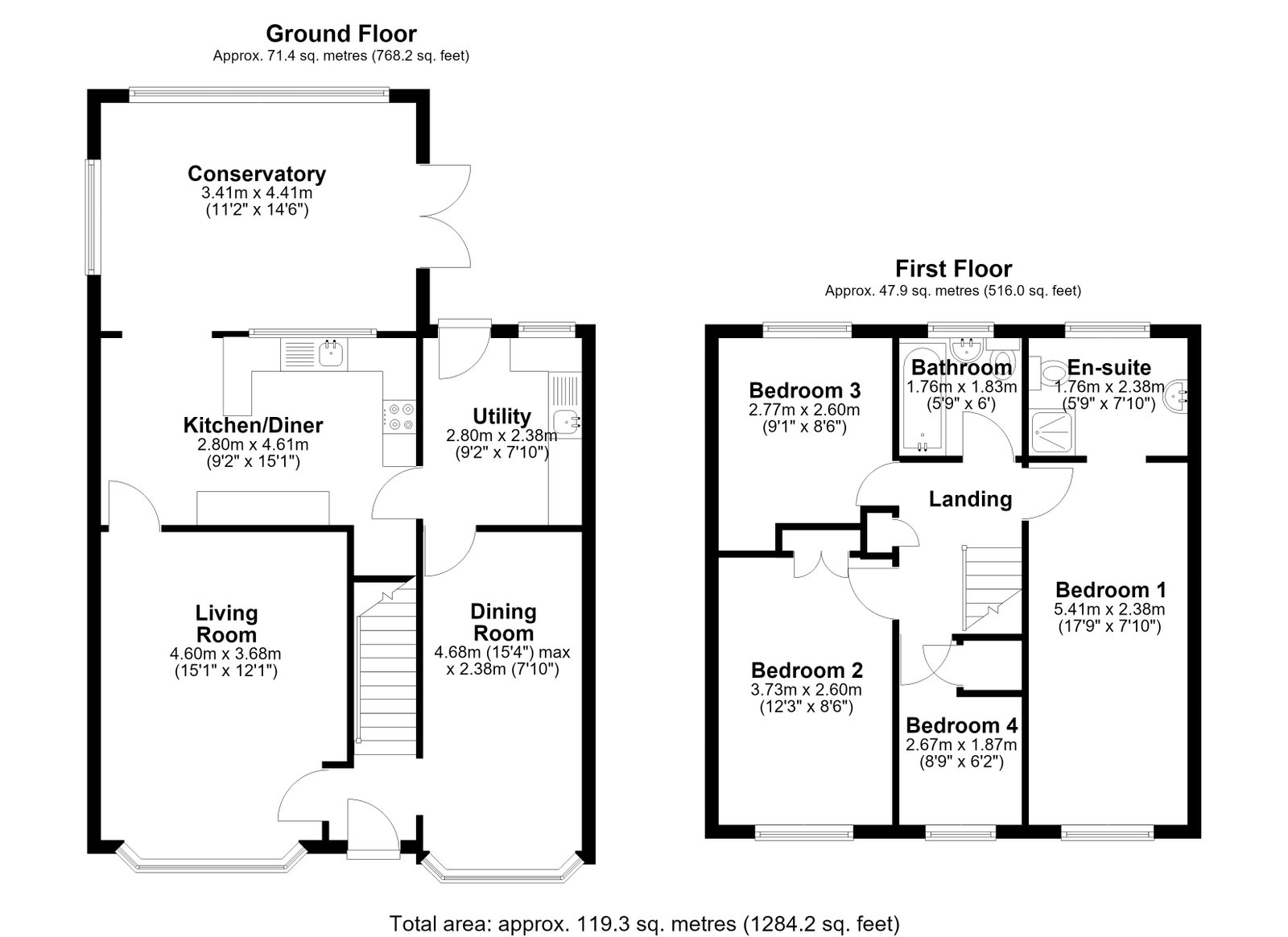 9, Holly Heath Close, Sandbach floorplan