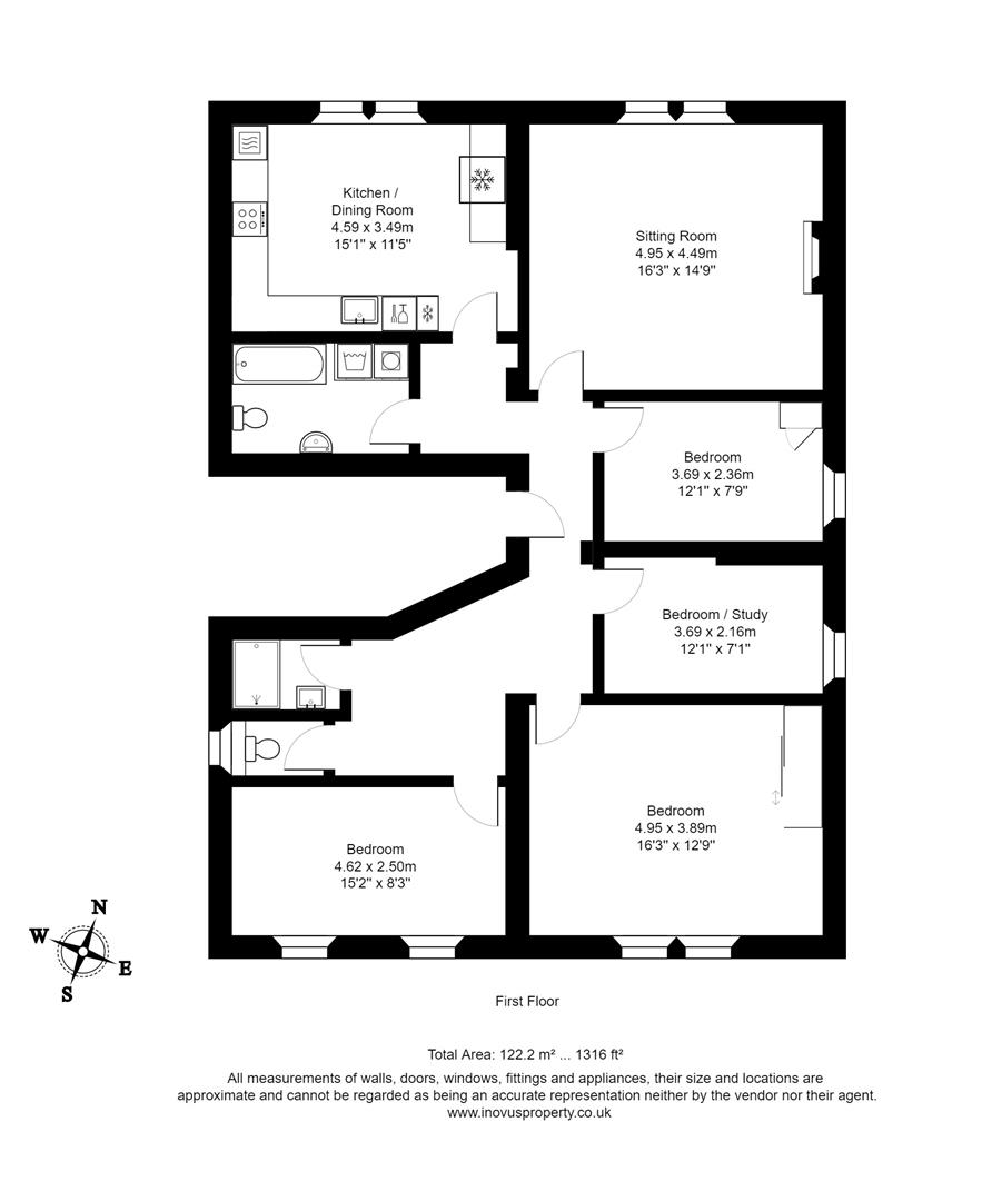 Flat 3, 7, Percival Road, Bristol floorplan