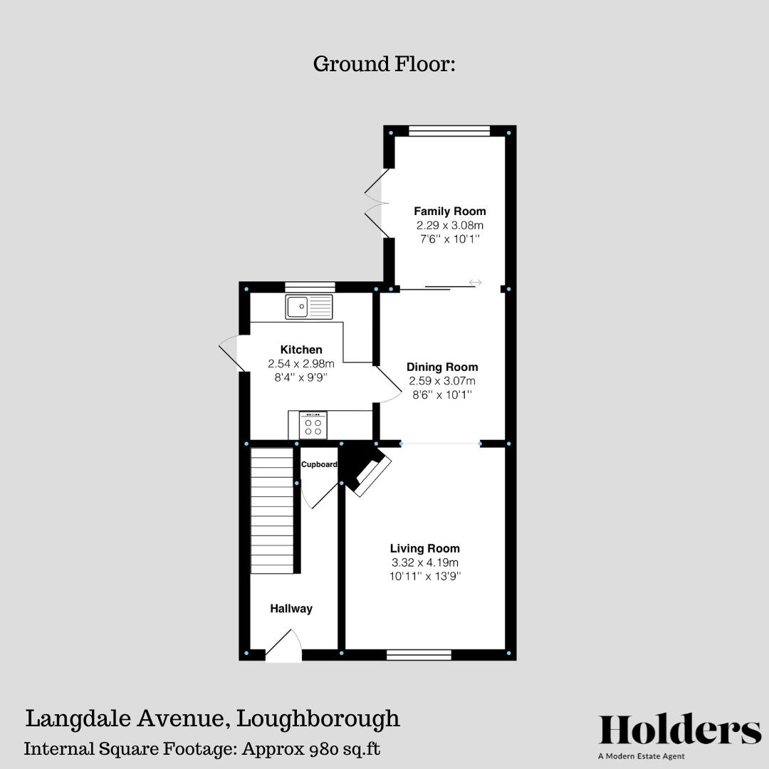 50, Langdale Avenue, Loughborough floorplan