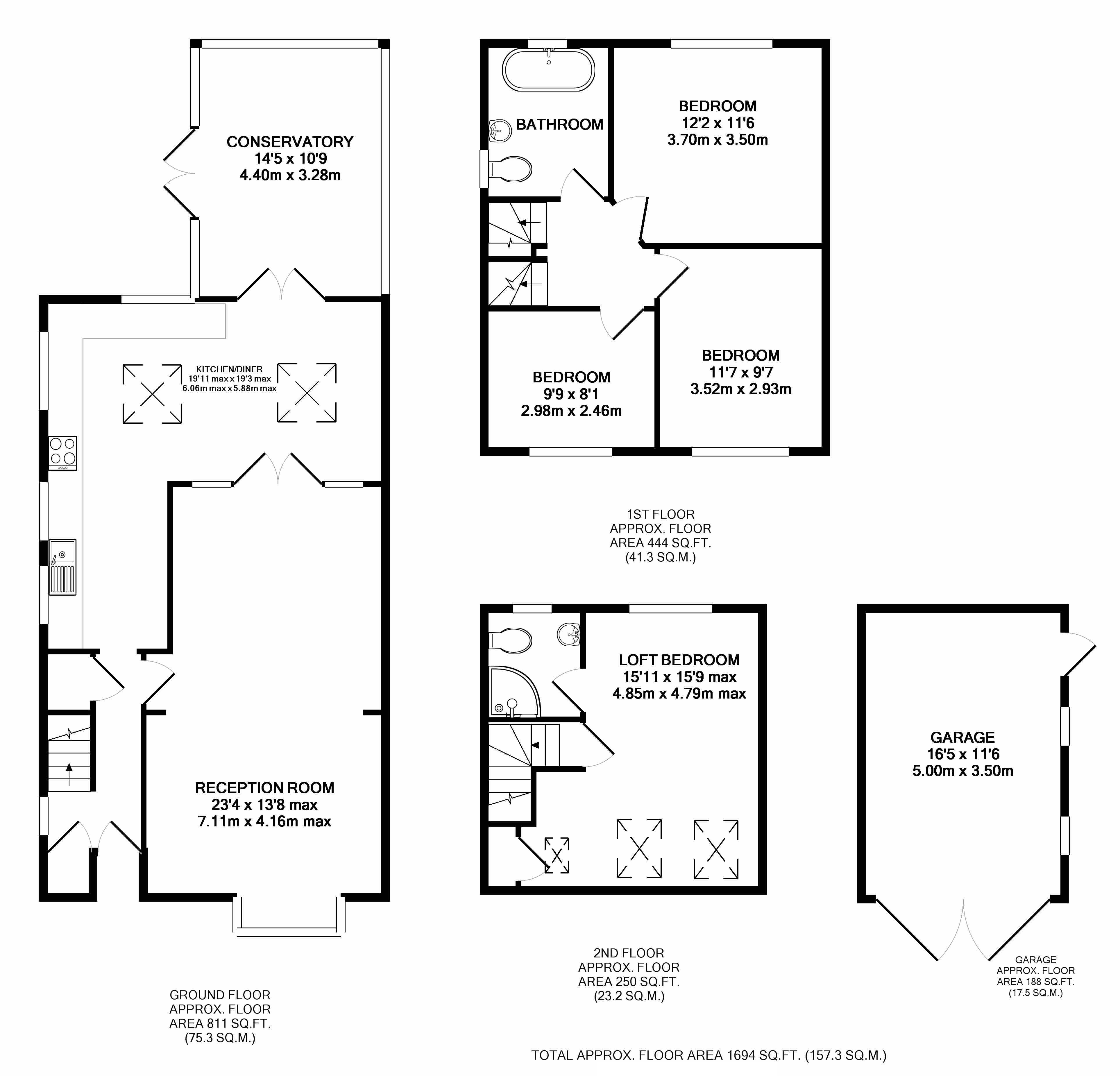 4 Bedrooms Semi-detached house for sale in Douglas Road, Tonbridge TN9