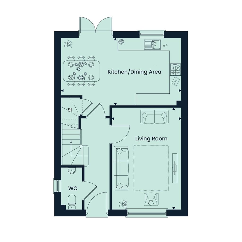 121, Exeter Road, South Molton floorplan
