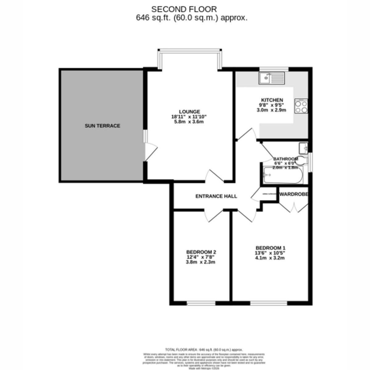 12 Rowan House, The Strand, Goring-by-sea floorplan