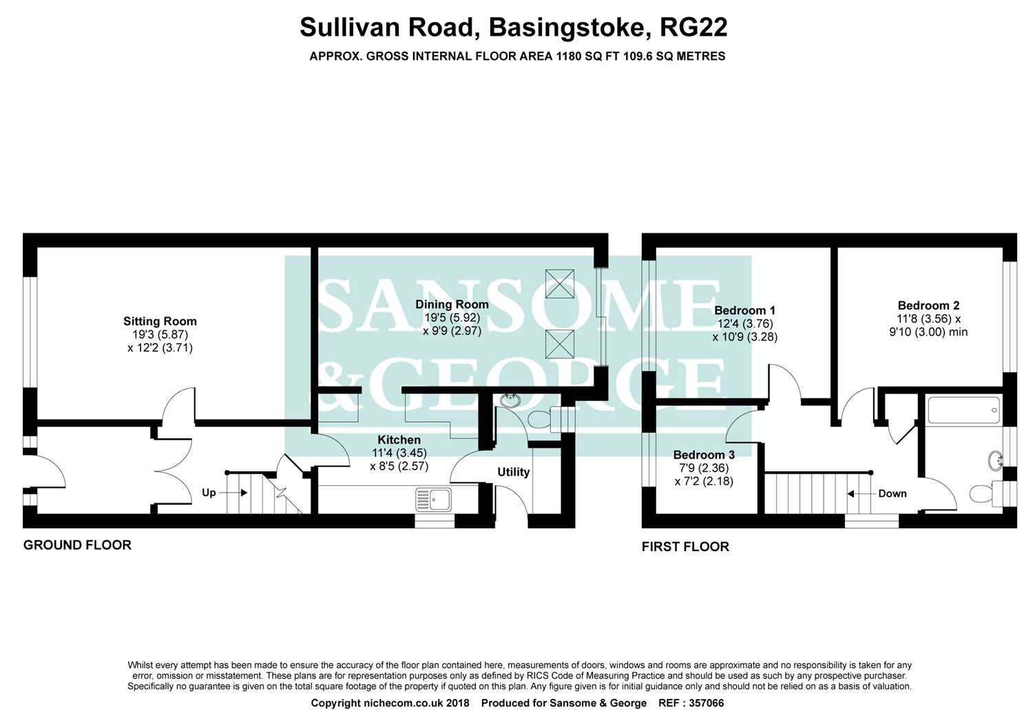 3 Bedrooms Semi-detached house for sale in Sullivan Road, Basingstoke, Hampshire RG22