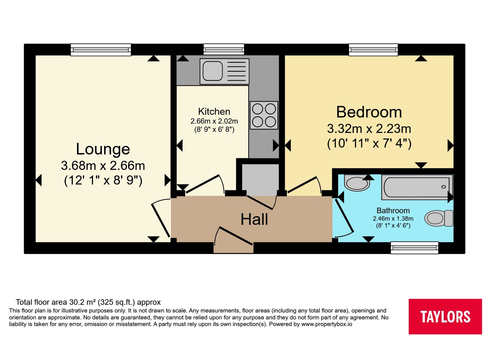 Flat 7 Clifton Court,, Star Street, South Glamorgan floorplan