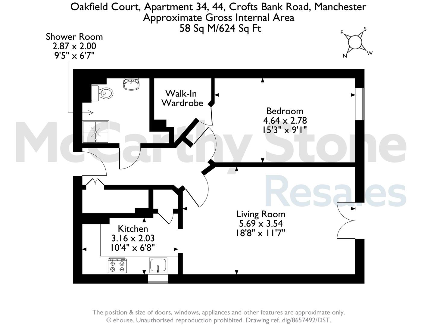Oakfield Court, Crofts Bank Road, Urmston, Manchester, M41 0AA floorplan
