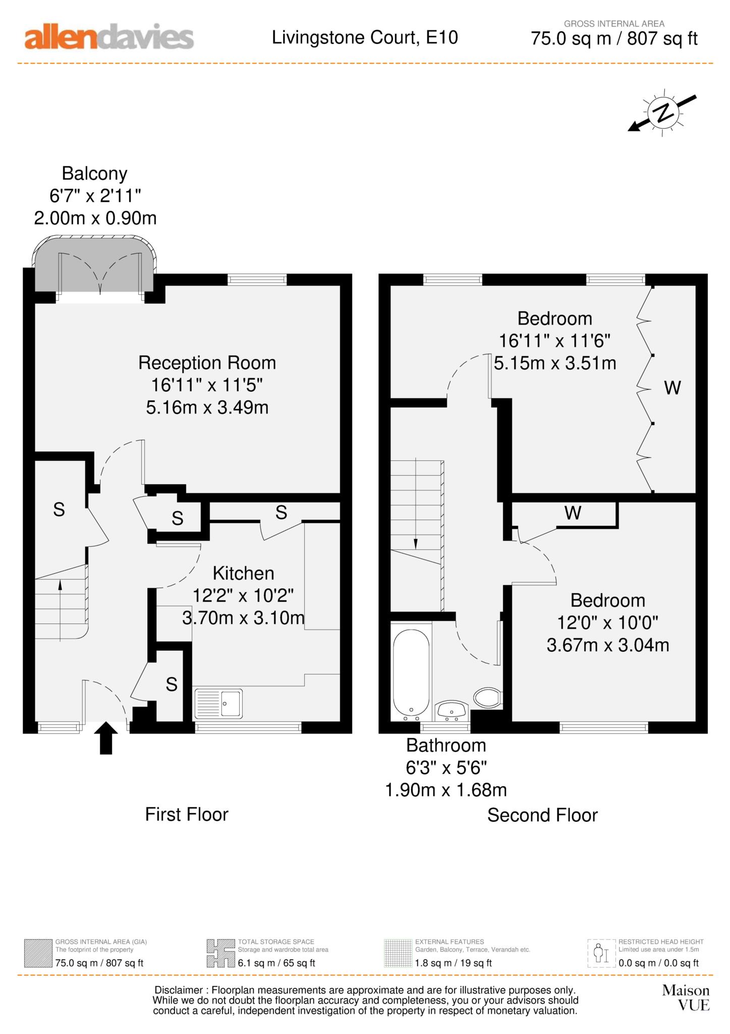 23 Livingstone Court, Matlock Road, London floorplan