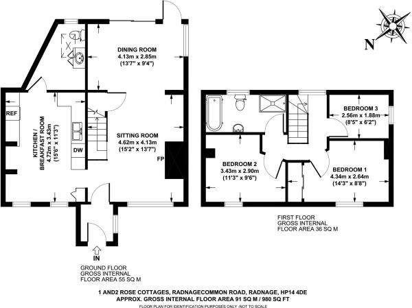 3 Bedrooms End terrace house for sale in Radnage Common Road, Radnage, High Wycombe HP14
