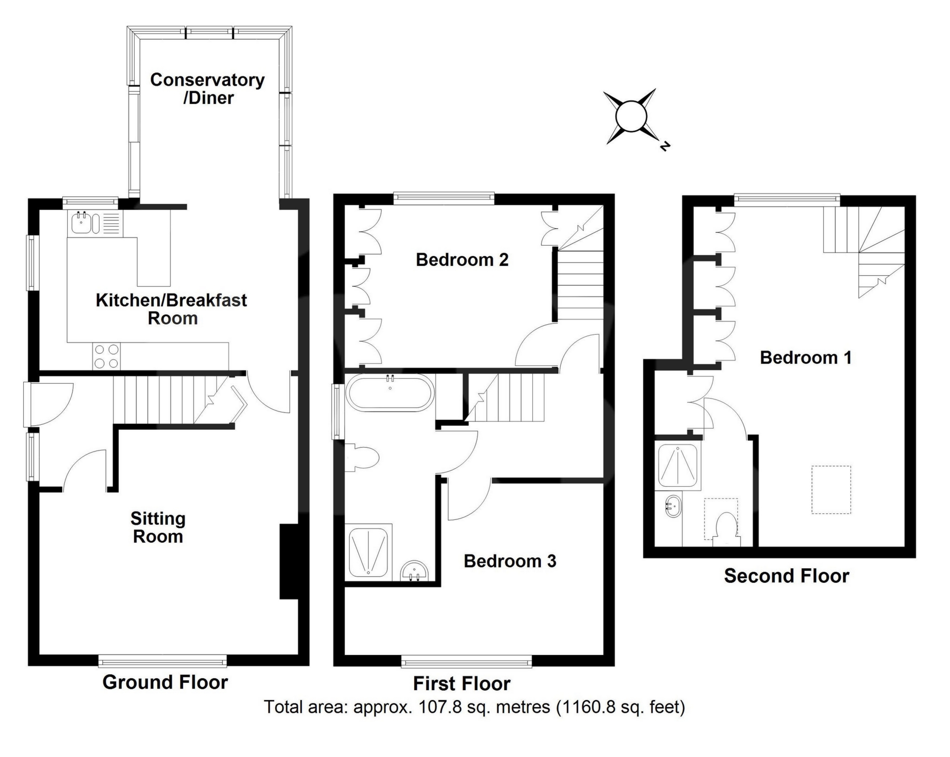 23, Shelley Close, Exeter floorplan