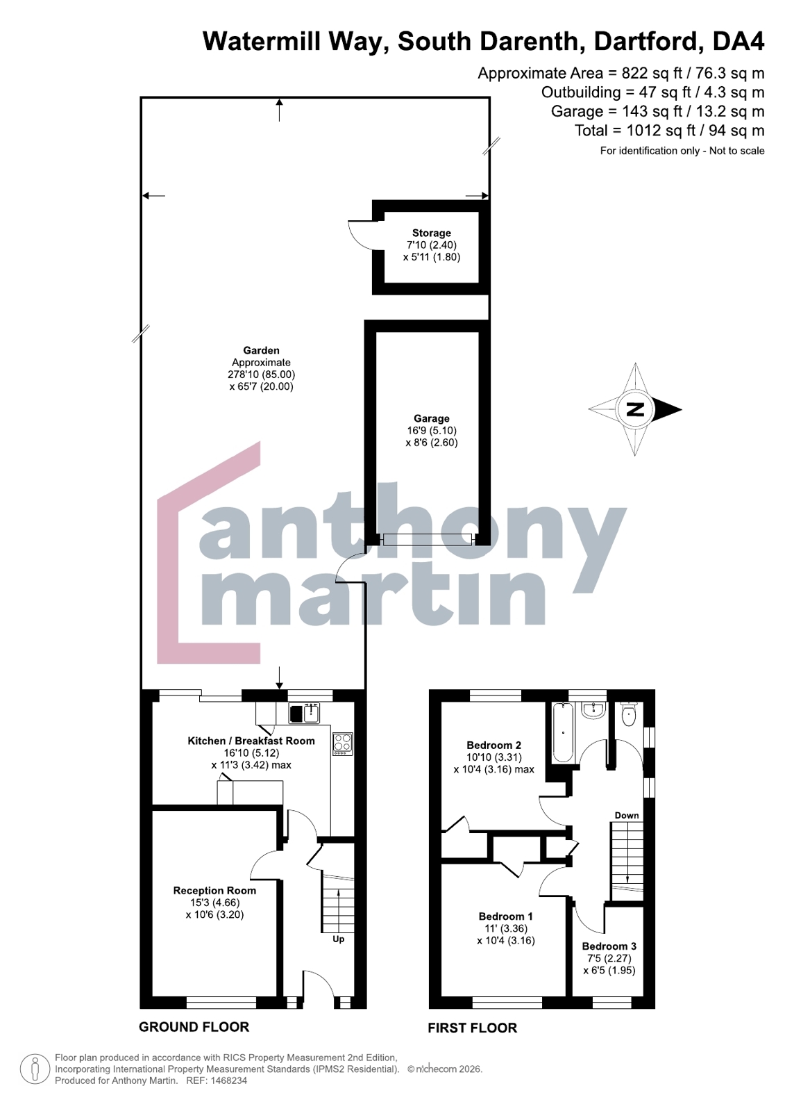 8, Watermill Way, Dartford floorplan