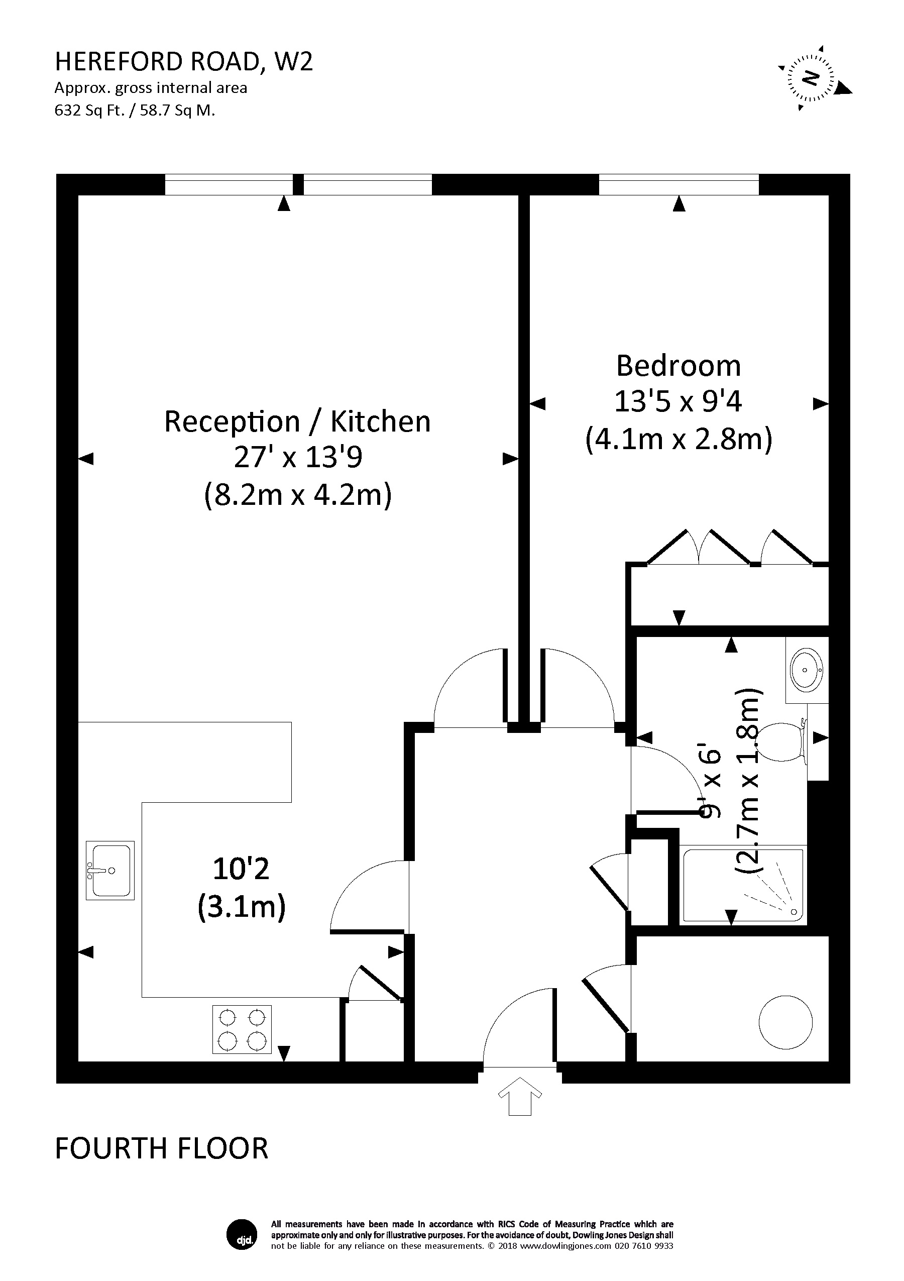 1 Bedrooms Flat to rent in Hereford Road, Notting Hill W2