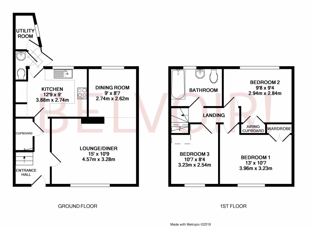3 Bedrooms Terraced house to rent in Peveral Way, Basingstoke RG22