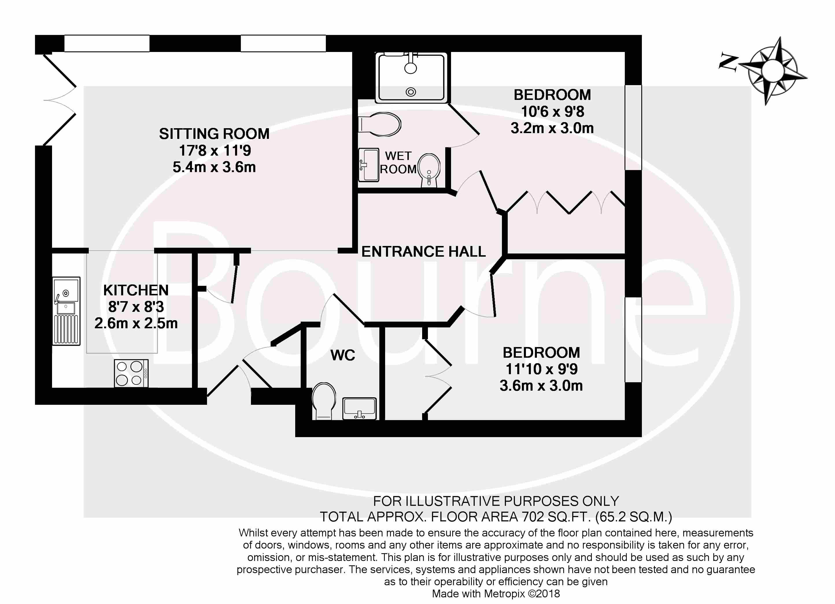 2 Bedrooms Flat for sale in School Lane, Lower Bourne, Farnham, Surrey GU10