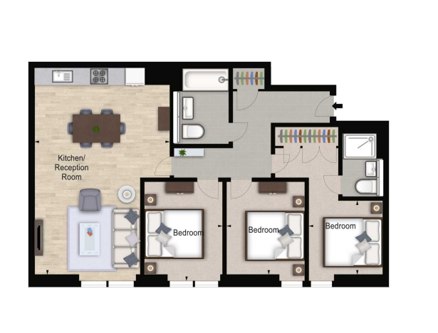 Flat 709, Merchant Square, Paddington, London, London floorplan