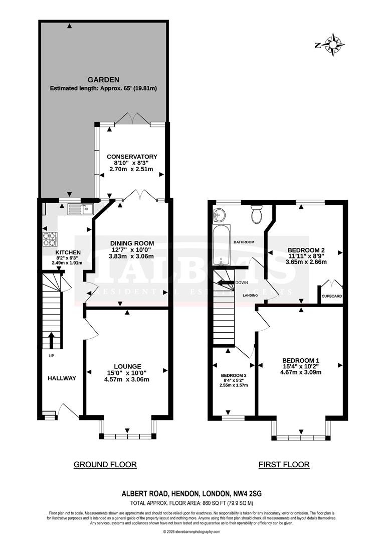 14, Albert Road, Hendon floorplan