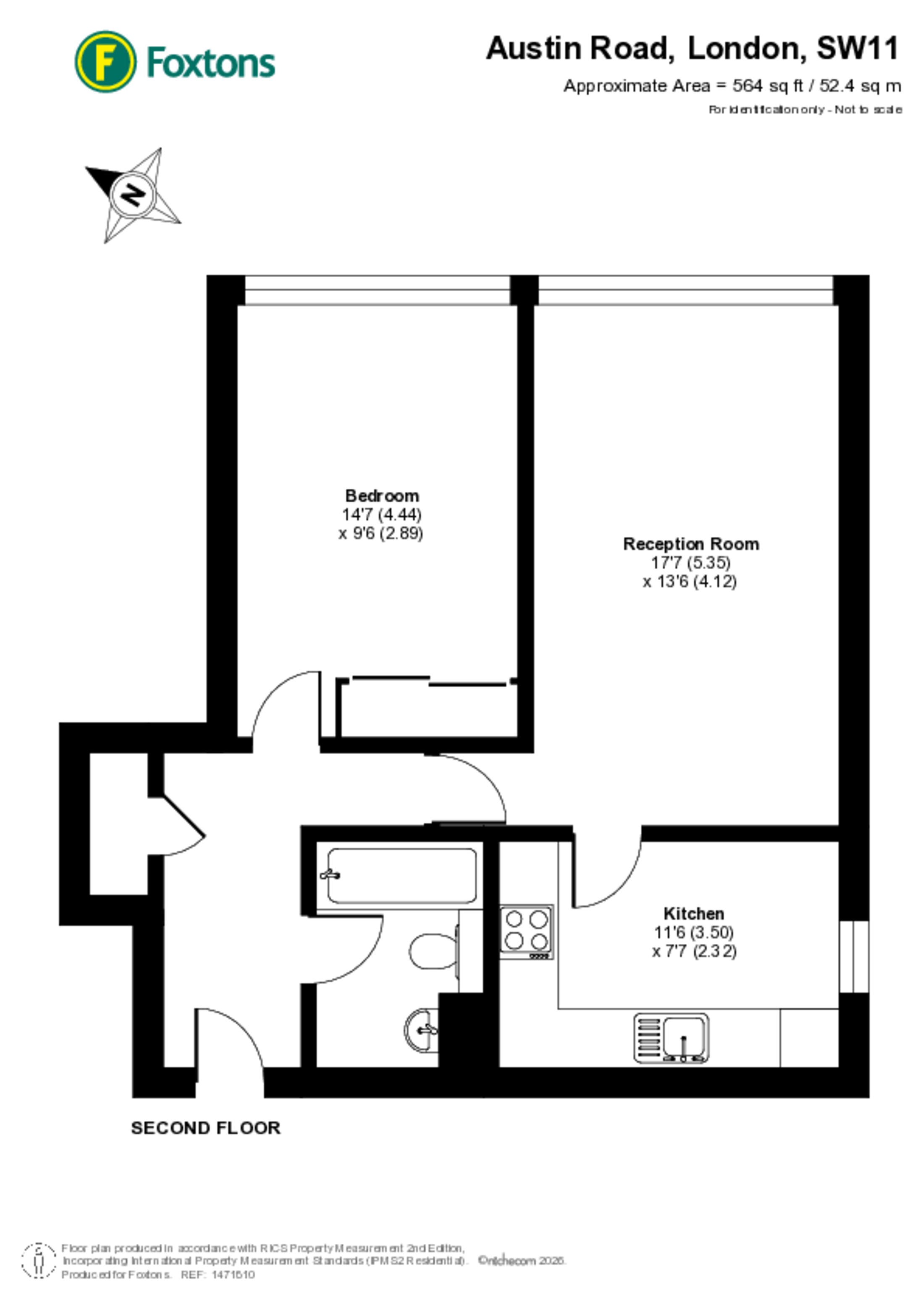 Park South, SW11, Battersea floorplan