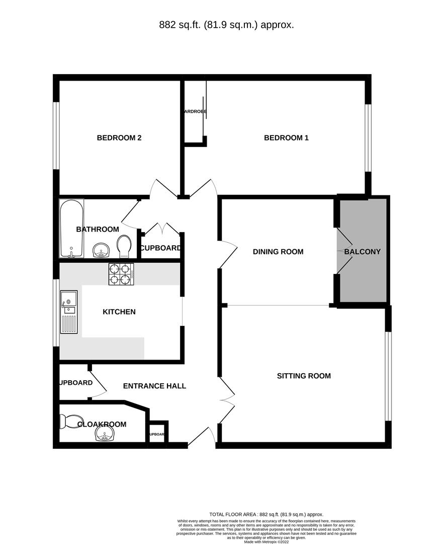 Flat 12, Needles Court, Rookcliff Way, Milford On Sea floorplan
