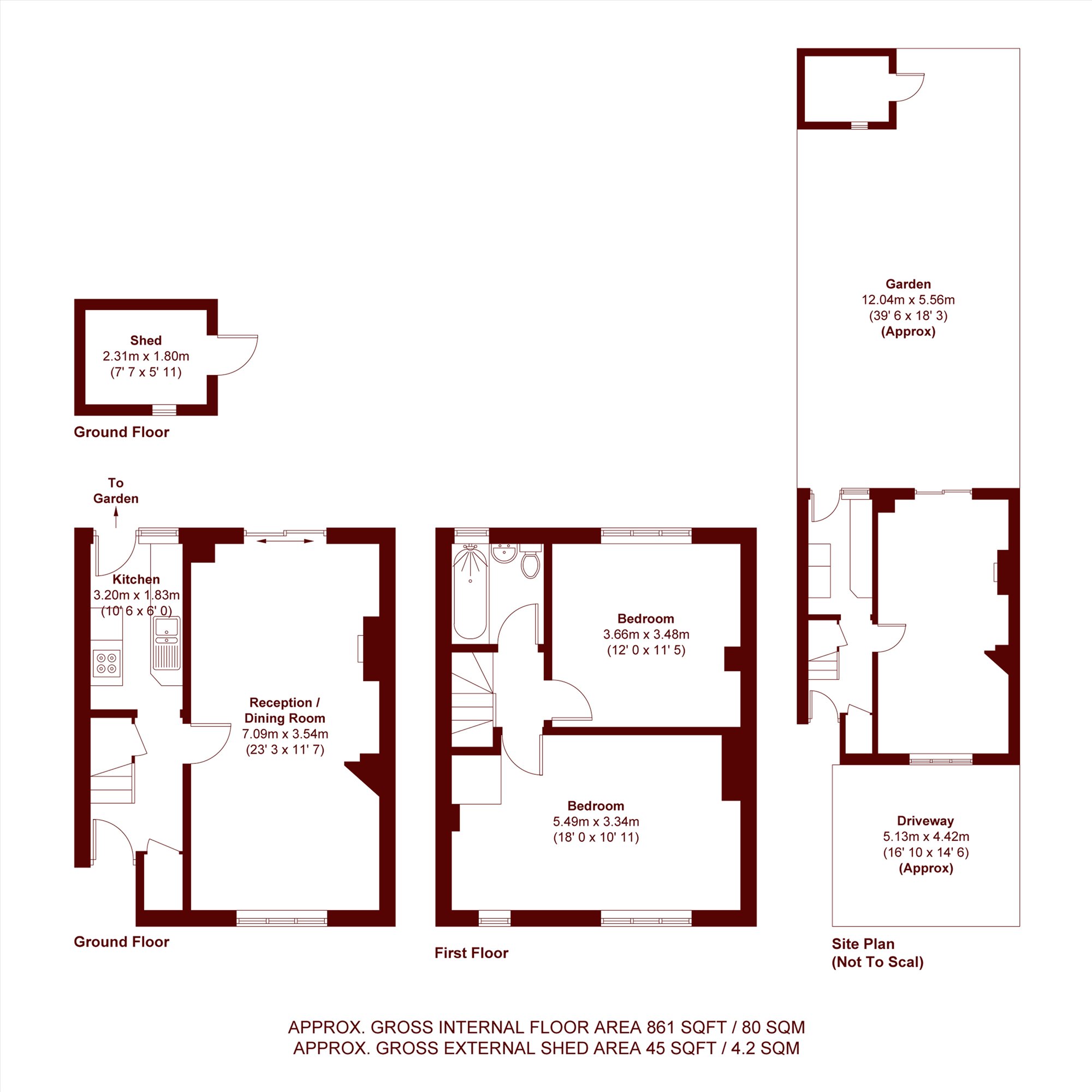 95, Nowell Road, London floorplan