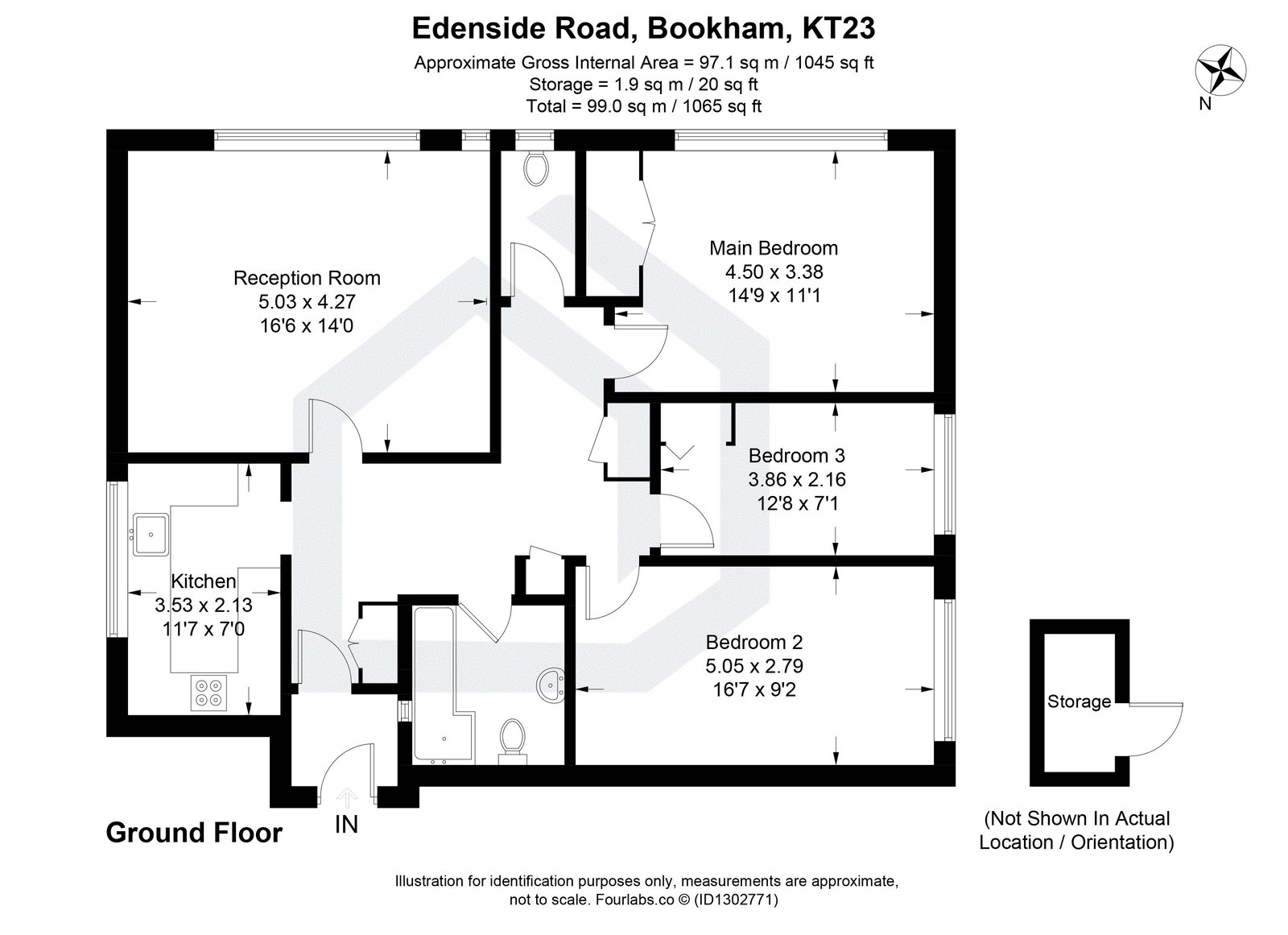 9, Edenside Road, Great Bookham floorplan