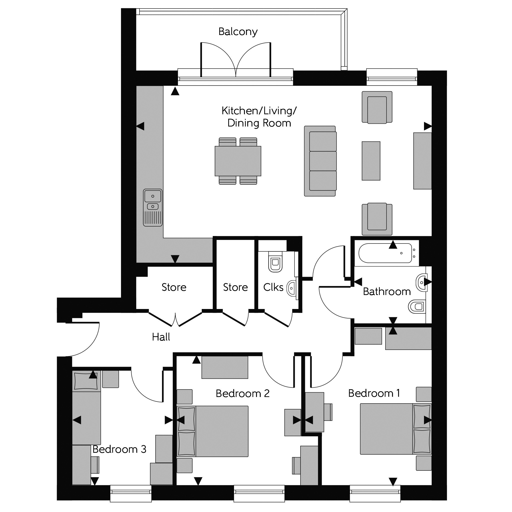 313, Washmill Gardens, Northfleet floorplan