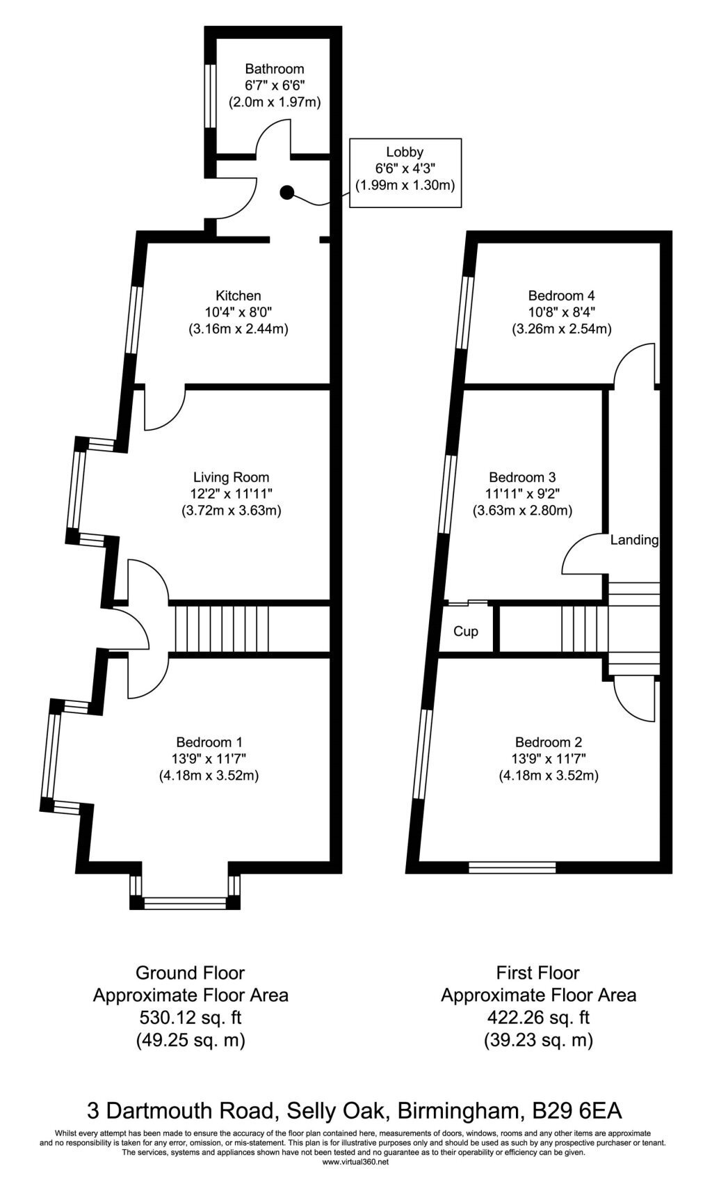 3, Dartmouth Road, Birmingham floorplan