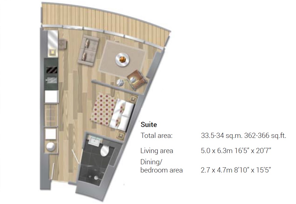 Apartment 3906, Arena Tower, London floorplan