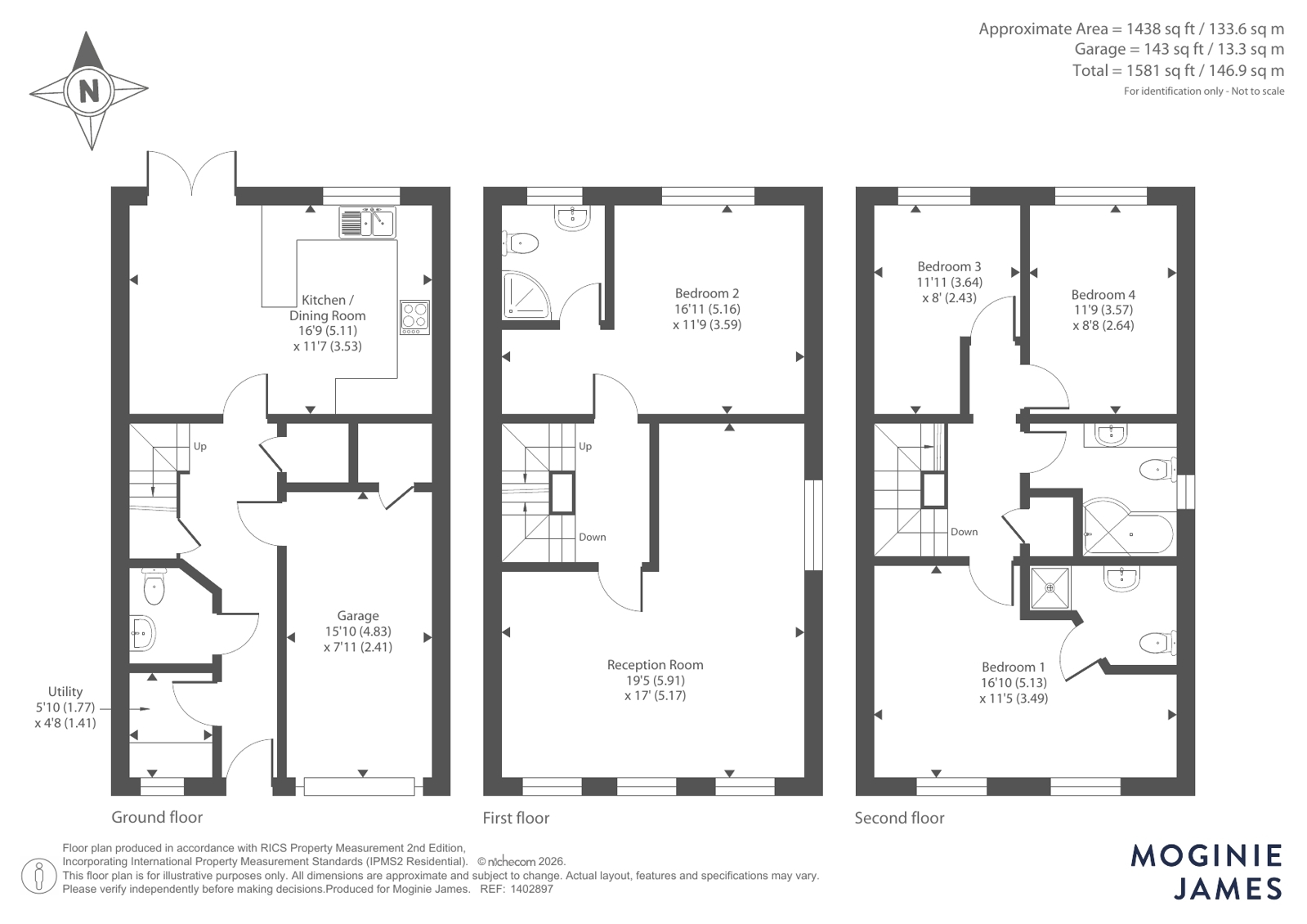 28, Clos Dewi Sant, Cardiff floorplan