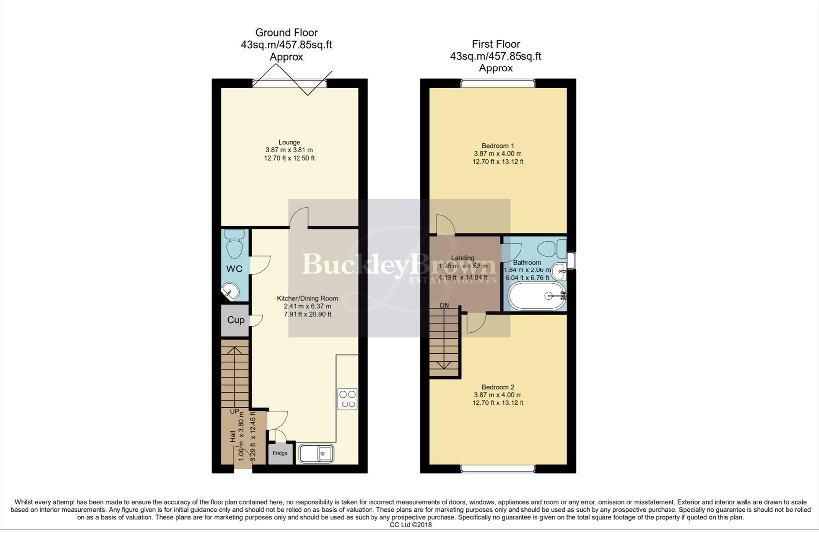 2B, Robin Hood Avenue, Mansfield floorplan