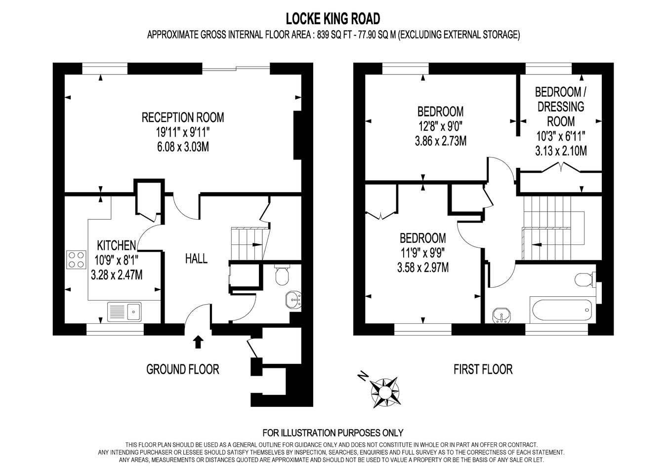 66, Locke King Road, Weybridge floorplan
