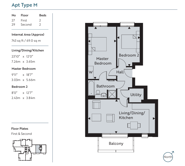 29 Lindfield Place, 18 Farncombe Road, Worthing floorplan