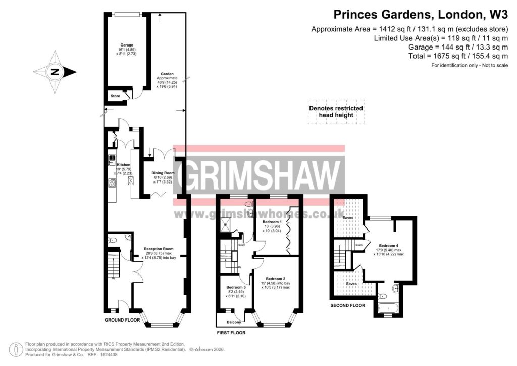 44, Princes Gardens, West Acton floorplan