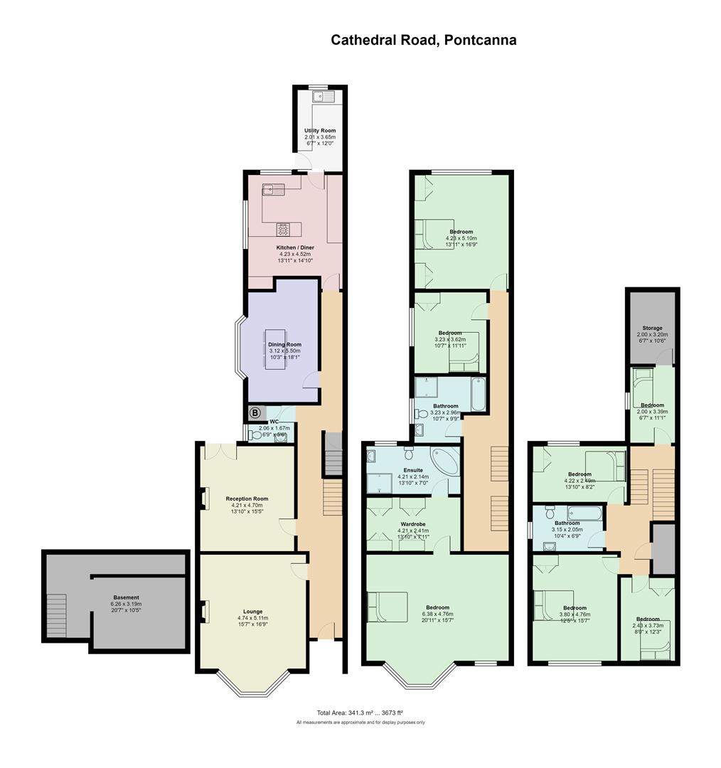 92, Cathedral Road, Cardiff floorplan