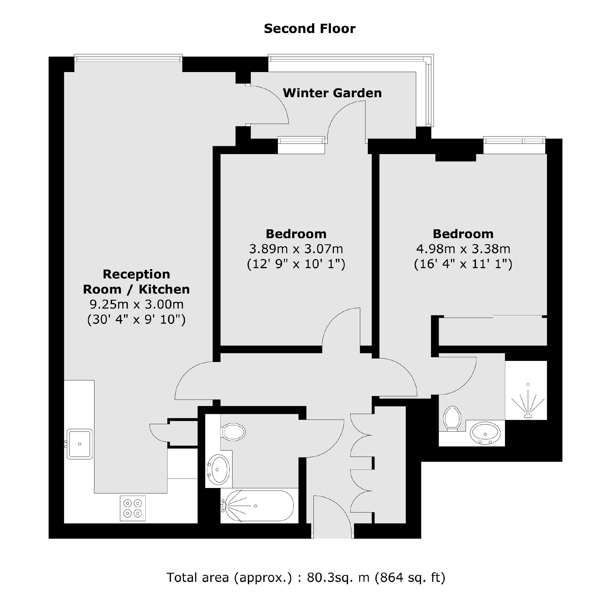 Apartment 79, 121, Upper Richmond Road, London floorplan