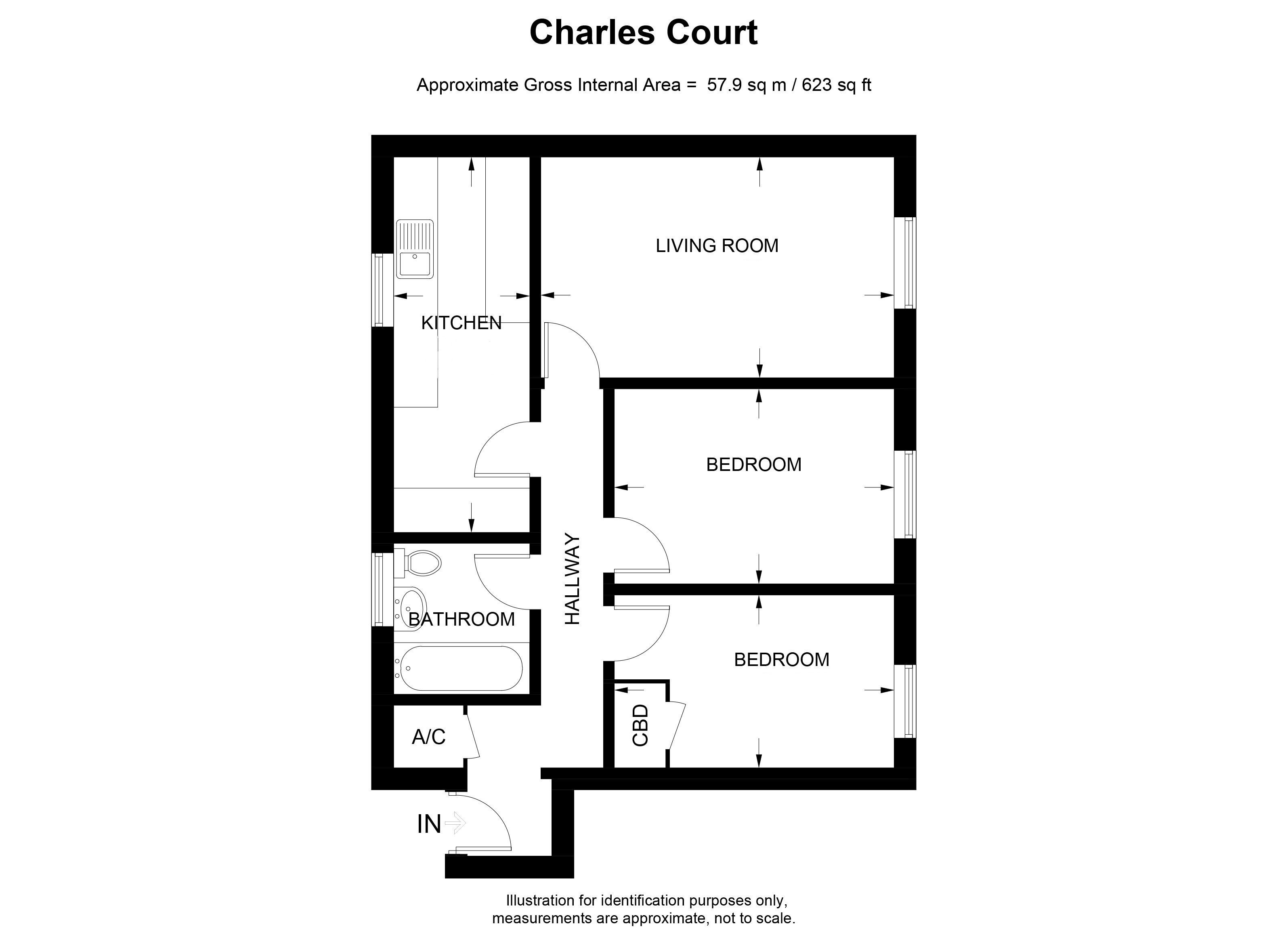 8 Charles Court, Wheatfield Road, Colchester floorplan