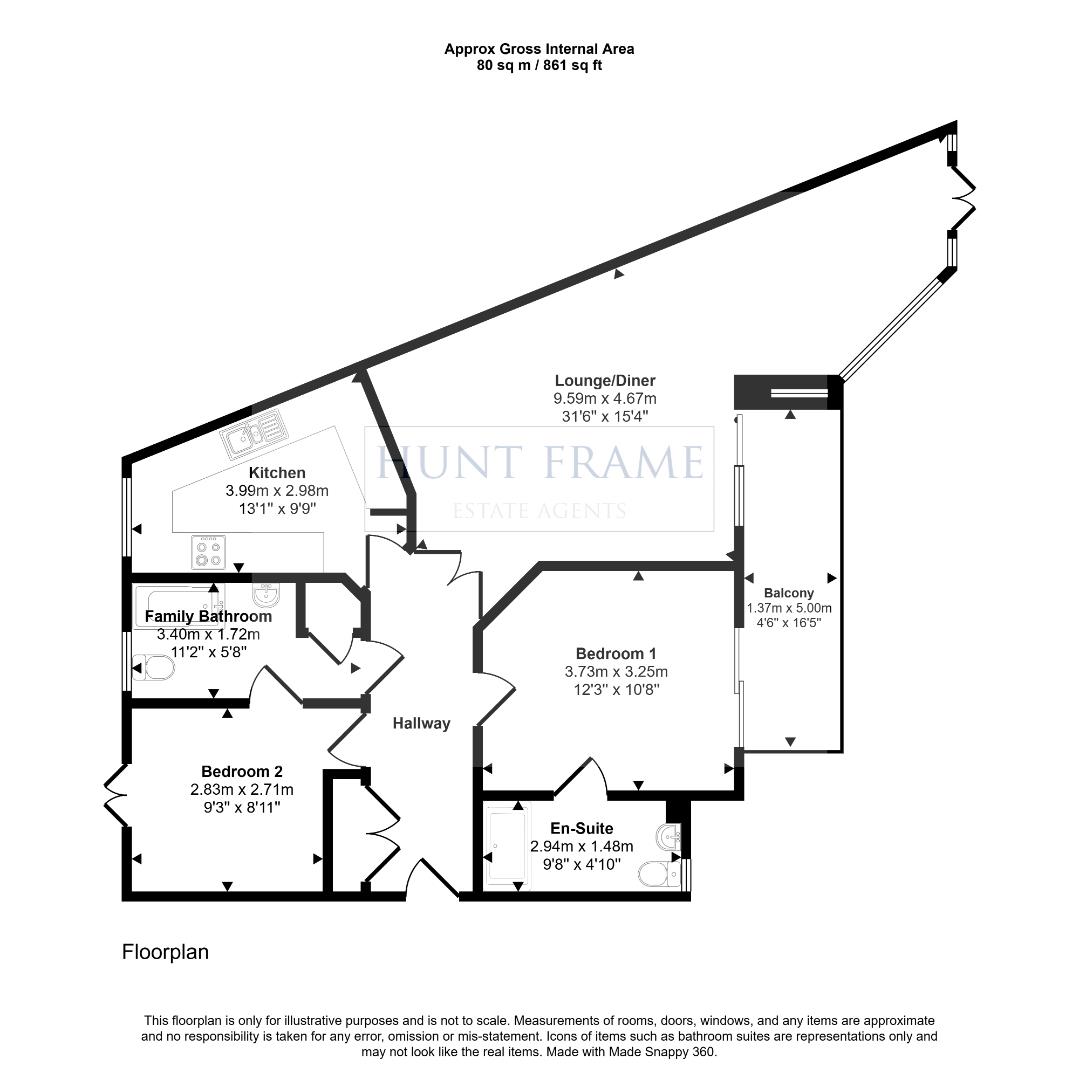 Flat 30, 29, Eugene Way, Eastbourne floorplan