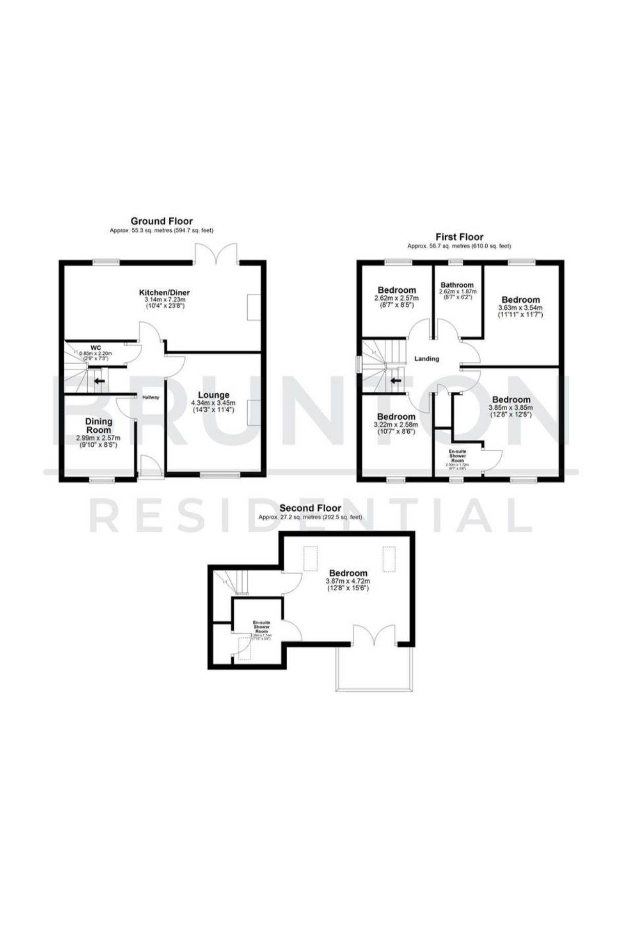 61, Bridget Gardens, Newcastle upon Tyne floorplan