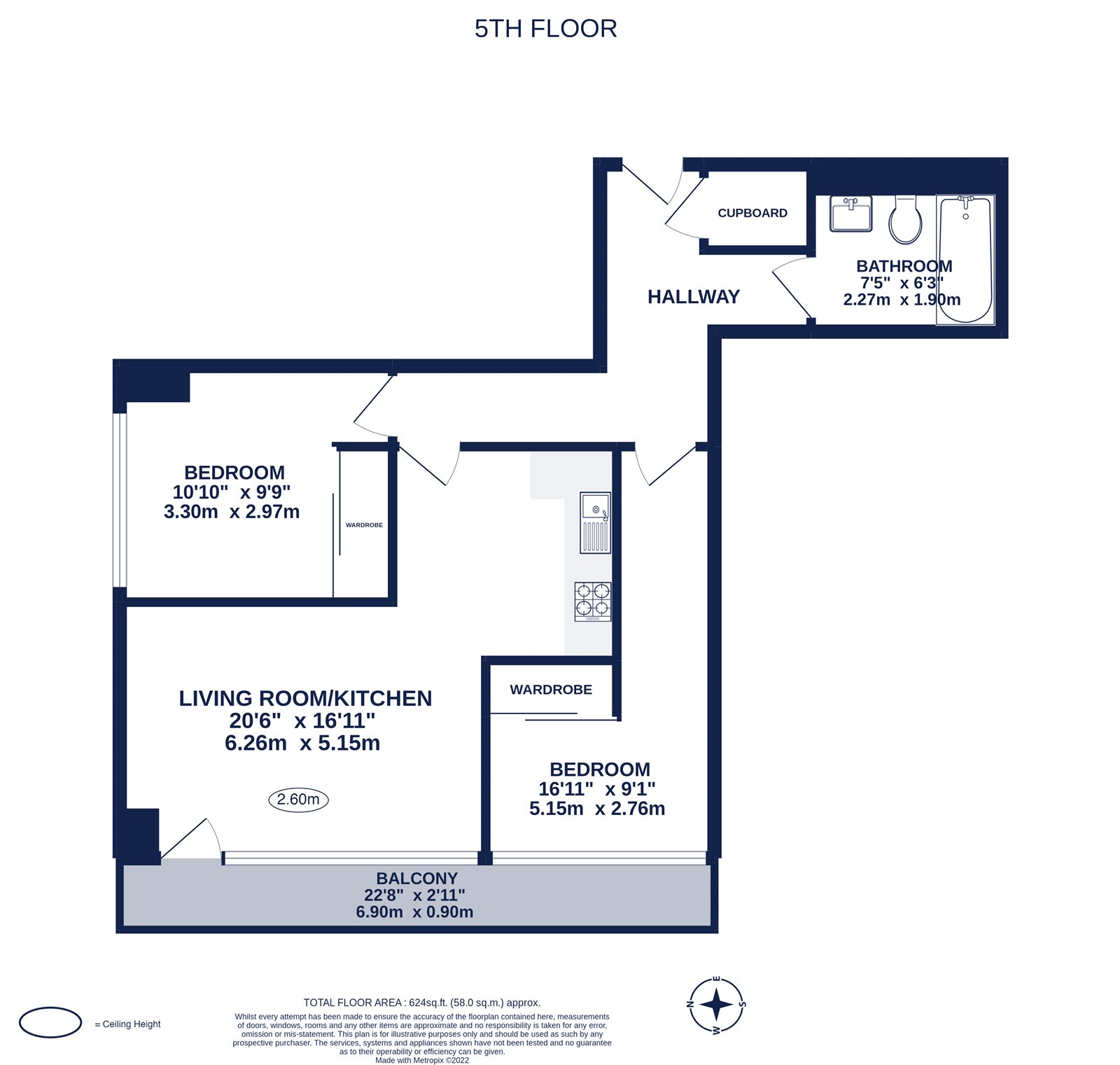 540 Westgate House,, West Gate, London floorplan