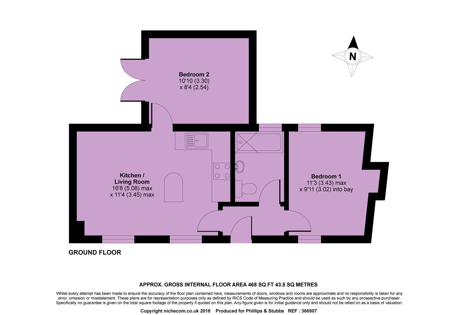 Flat 1, 12, High Street, Tenterden floorplan