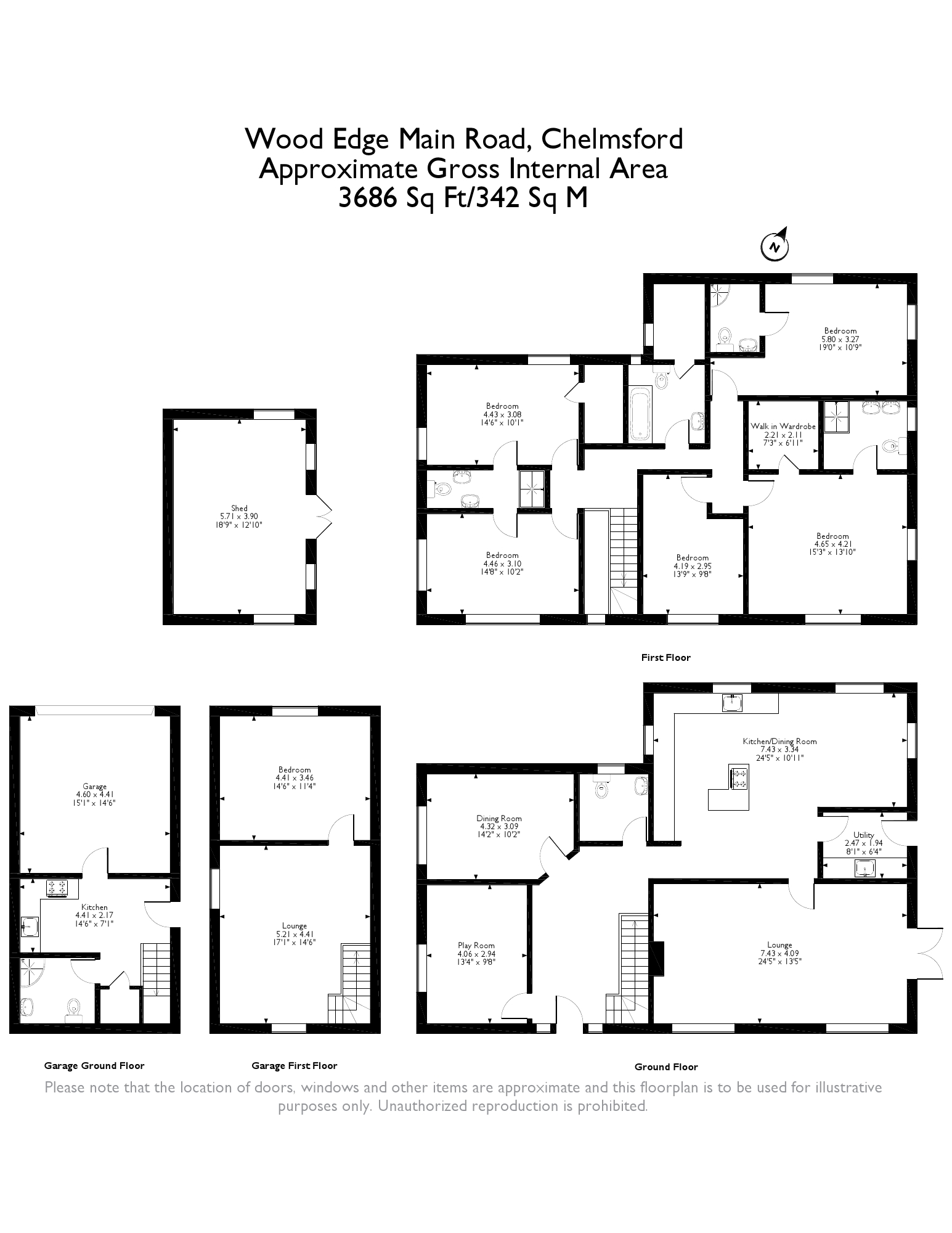 6 Bedrooms Detached house for sale in Wood Edge, Main Road, Chelmsford, Essex CM3