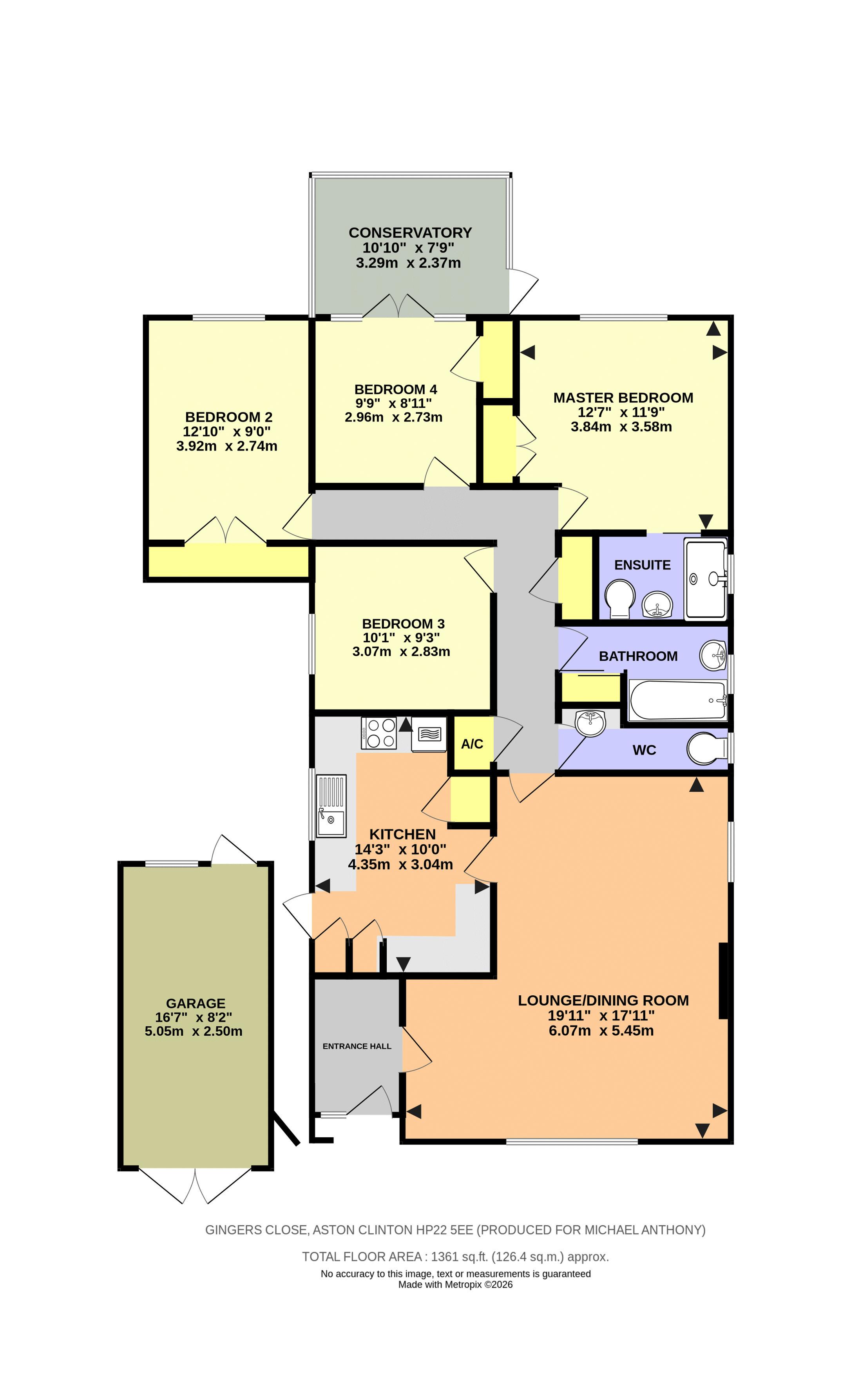 3, Gingers Close, Aston Clinton floorplan
