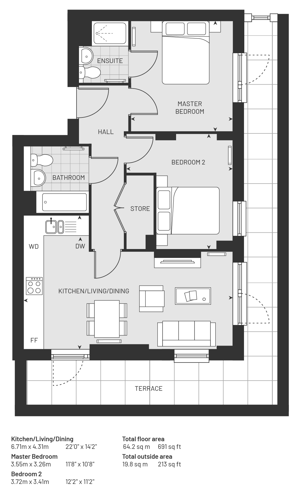 The Snowdrop 0252, Albert Road>, Barnet floorplan