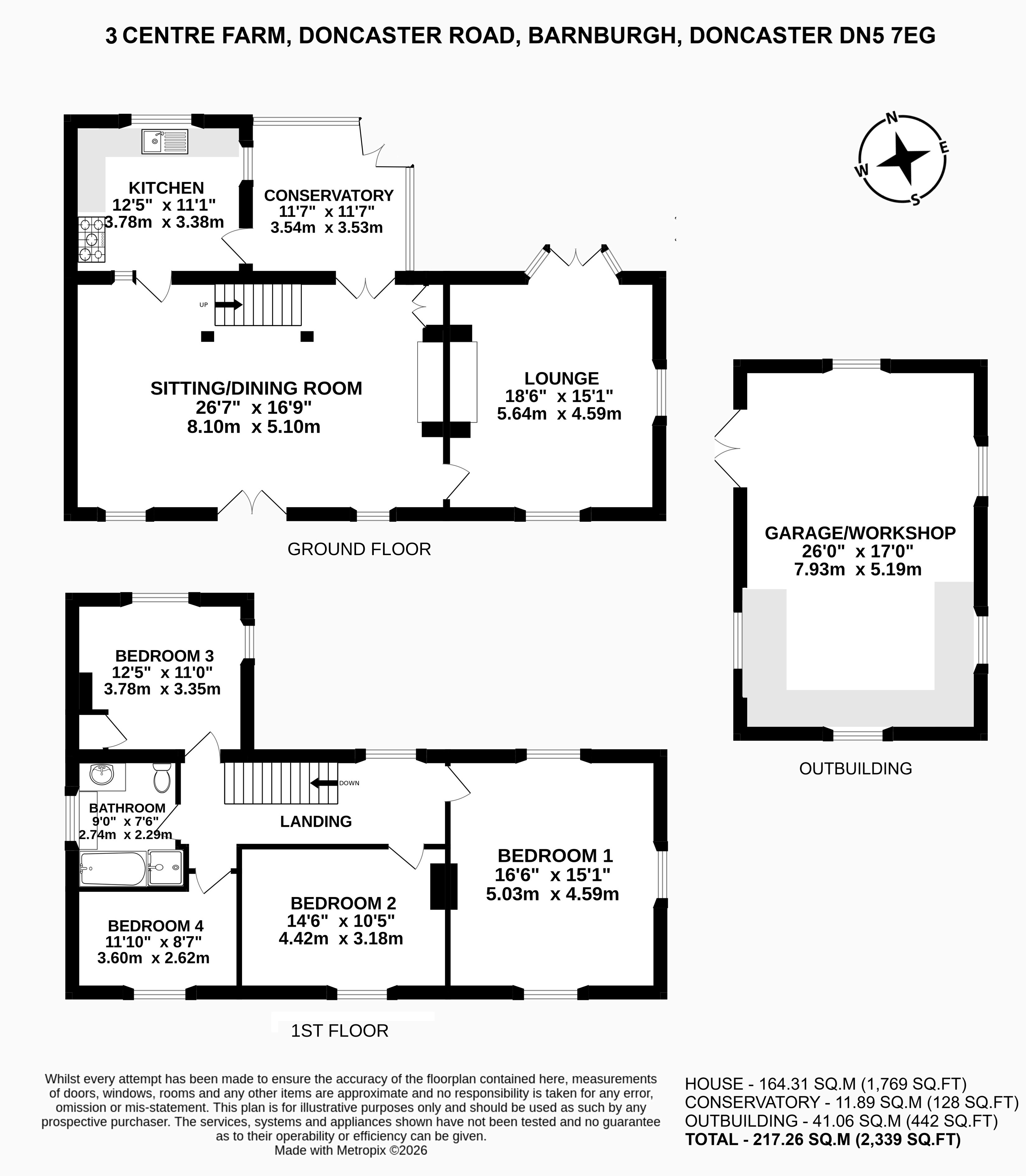 3, CENTRE FARM, BARNBURGH, DONCASTER floorplan