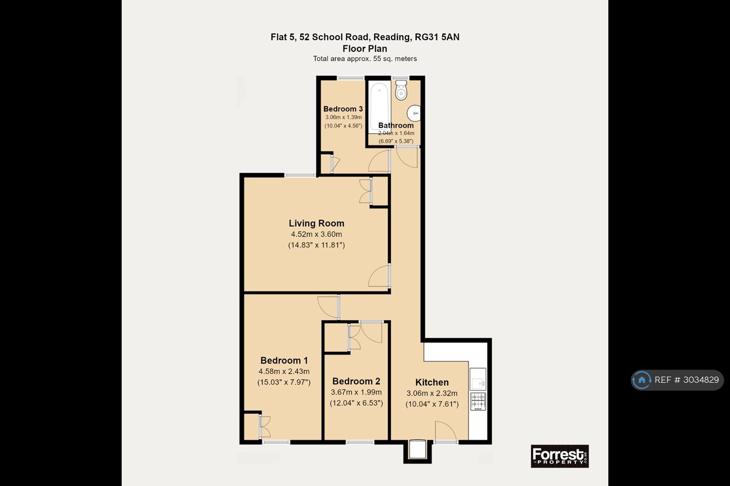 School Road Tilehurst, Reading floorplan