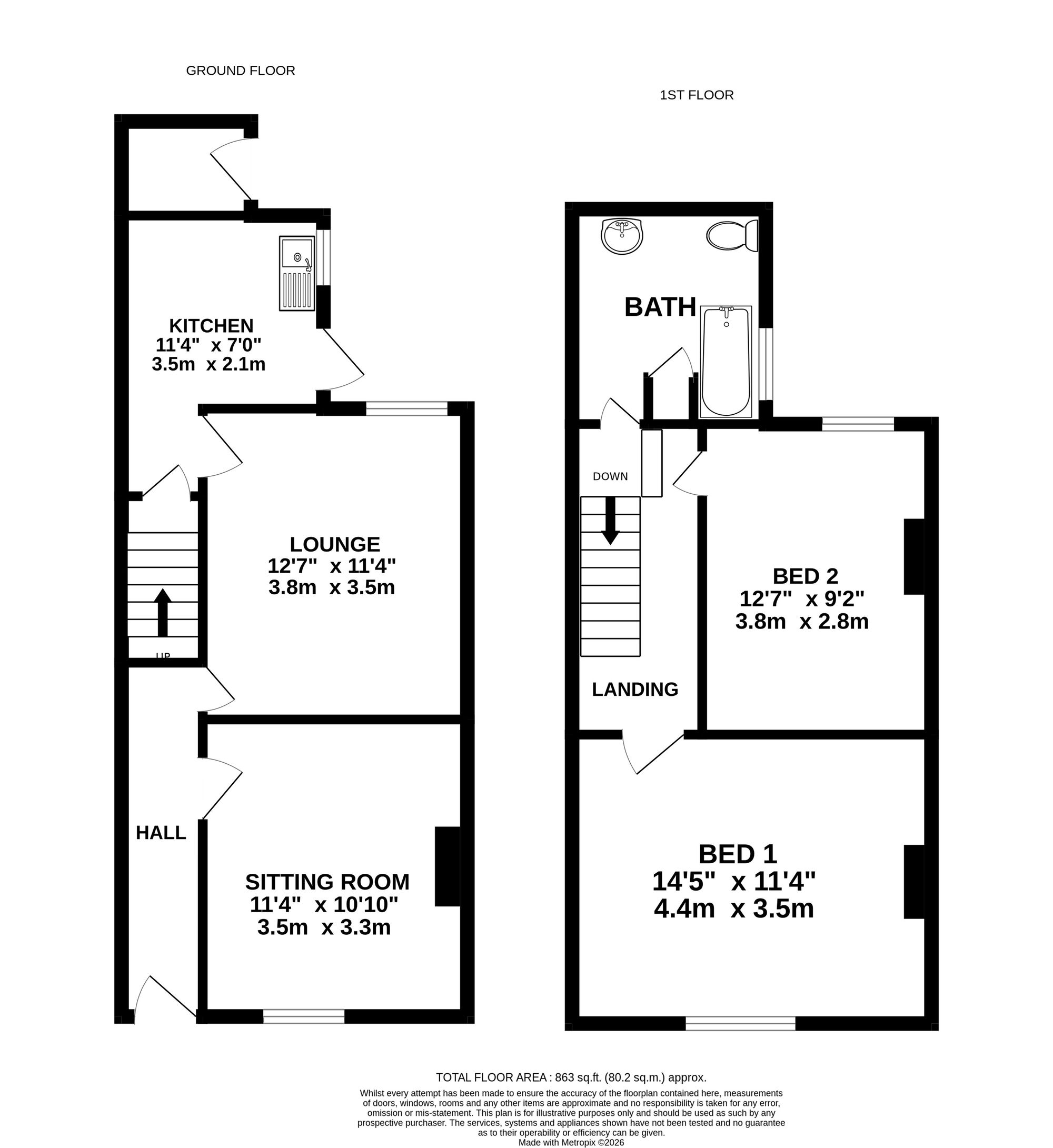 26 Bath Street, Altrincham floorplan