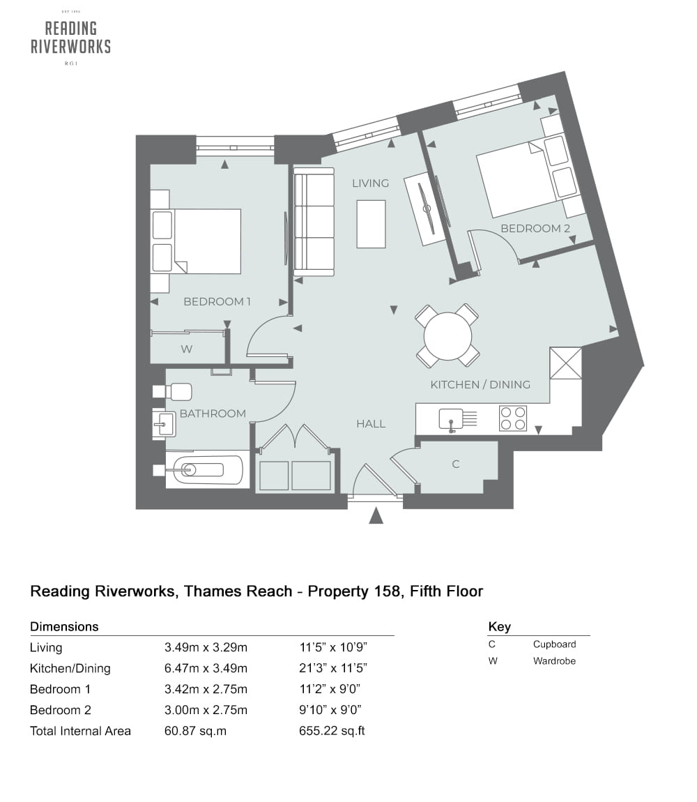 158, Reading, Rg1 8Bu, Reading floorplan