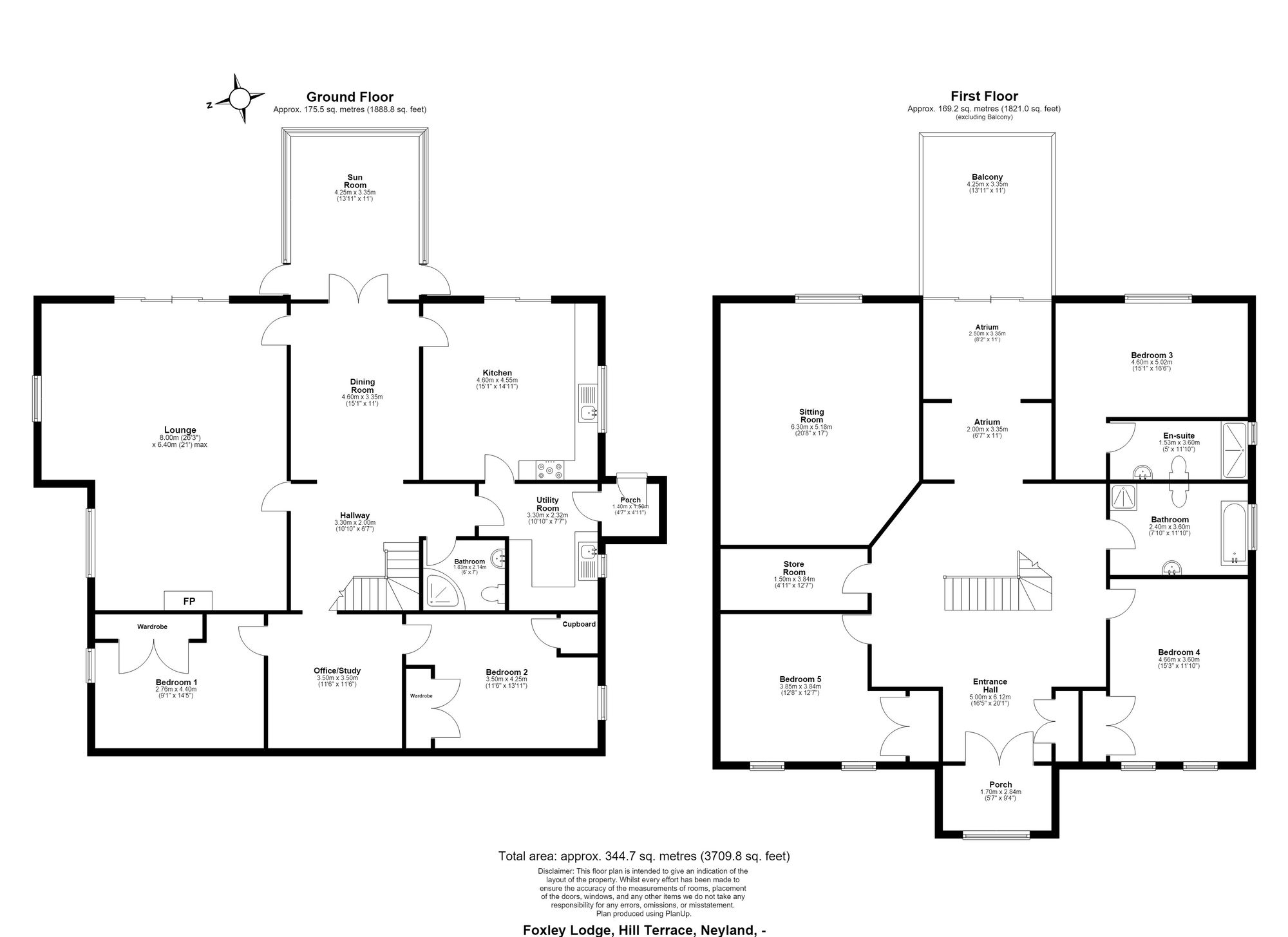 Foxleigh Lodge Hill Terrace, Milford Haven floorplan
