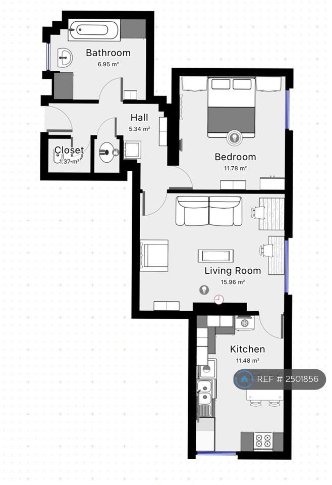 Flat, Walker House Phoenix Road, London floorplan