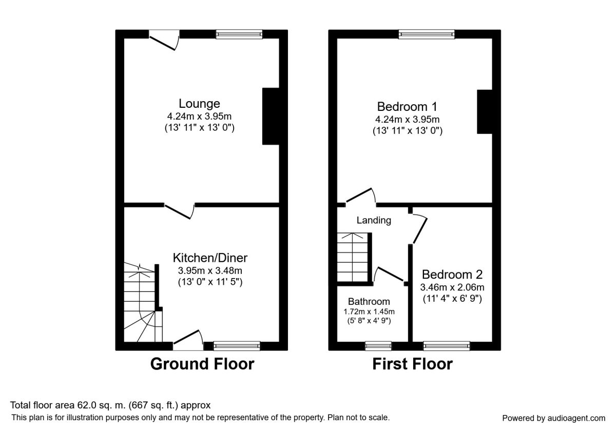 2 Bedrooms Terraced house to rent in Oak Street, Shaw, Oldham OL2