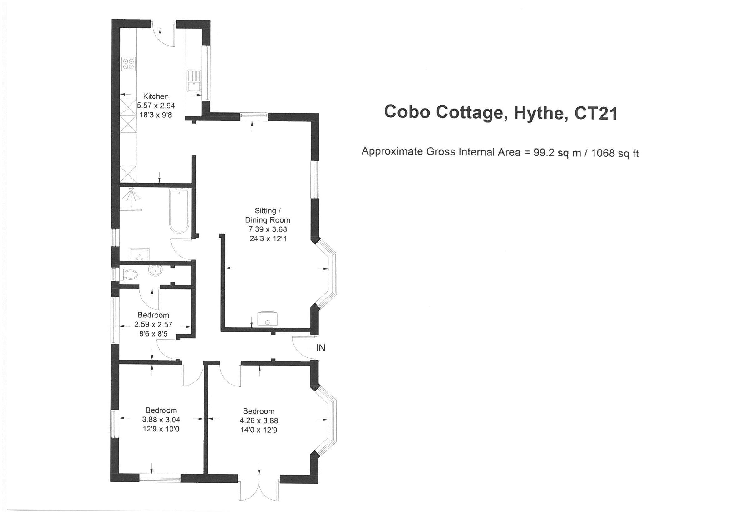 St. Hildas Road, Hythe CT21, 3 bedroom detached bungalow for sale
