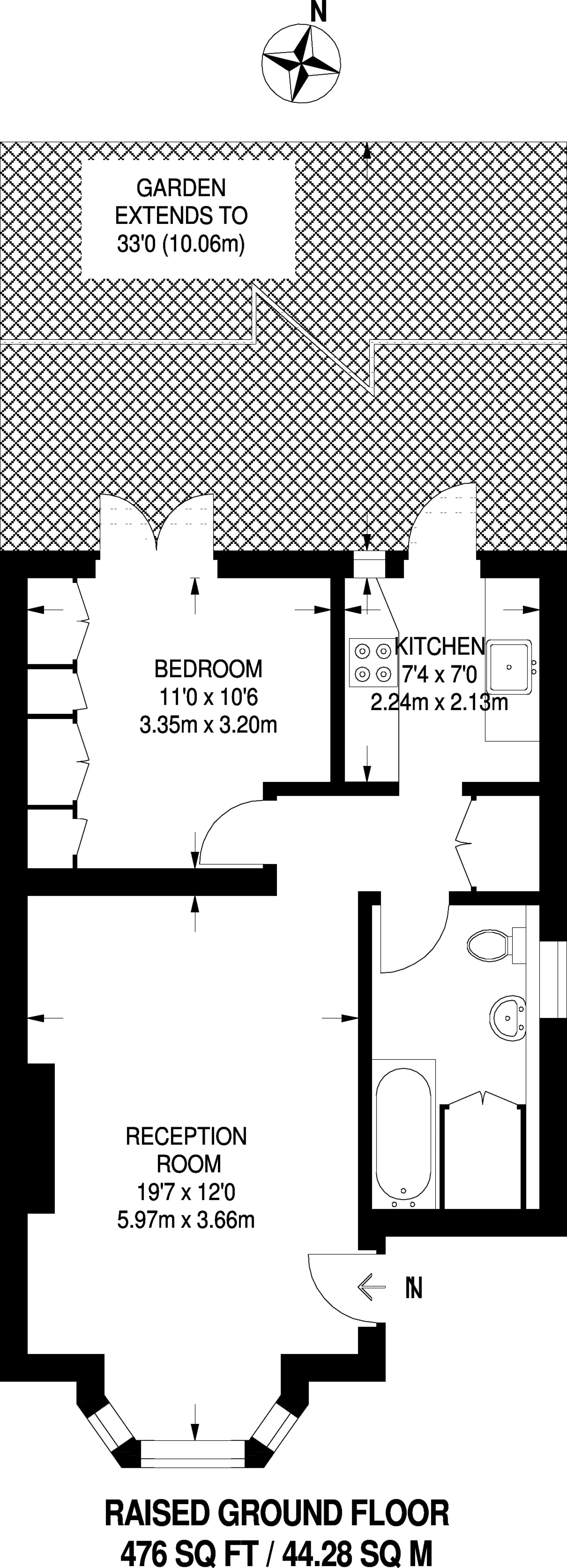 1 Bedrooms Flat to rent in Park Road, East Twickenham TW1